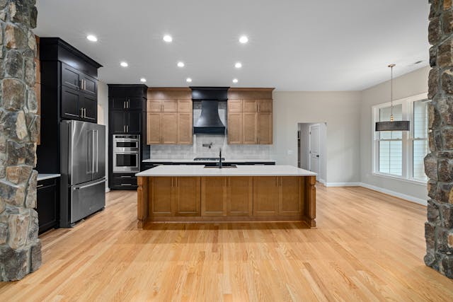 elegant brown kitchen set